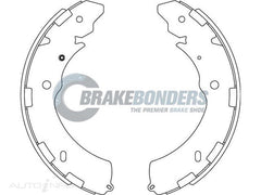 N1886 Brake Shoes - Mitsubishi 295mm (SET)