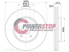 PSR17861 Disc Rotor - Toyota Front 296mm (PAIR)