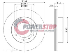 PSR17864 Disc Rotor - Toyota Front 297mm (PAIR)