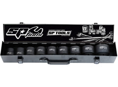 SOCKET SET IMPACT 1"DR 6PT 9PC METRIC