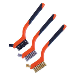BRUSH WIRE MINI 3PC SET - 3 X 7 ROW + 5 HOLE TIP