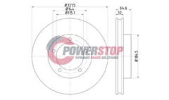 PSR17541 Disc Rotor - Toyota Front 322mm (PAIR)
