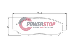PS1835-4WD Powerstop Disc Pads Titanium 4WD - Nissan Front Navara RX ST and Pathfinder (SET)