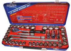 SOCKET SET 888 1/2" DR 12PT METRIC/SAE 39PC