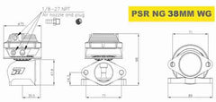 PSR NEW GENERATION WASTEGATE 38mm 2-Bolt External Wastegate