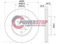 PSR17867 Disc Rotor - Toyota Front 255mm (EACH)