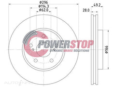 PSR17861 Disc Rotor - Toyota Front 296mm (EACH)