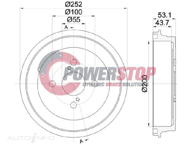 PSD14181 Brake Drum - Toyota Rear 200mm (EACH)