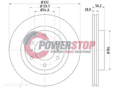 PSR17762 Disc Rotor - Mitsubishi Front 332mm (EACH)