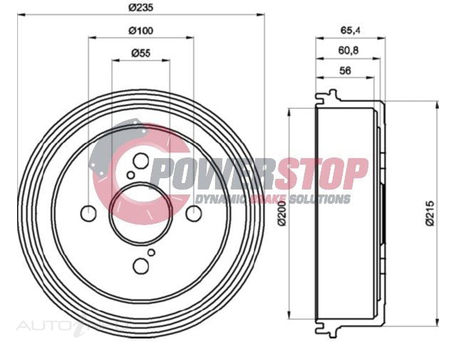 PSD14161 Brake Drum - Holden Rear 200mm (EACH)