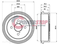 PSD14161 Brake Drum - Holden Rear 200mm (EACH)