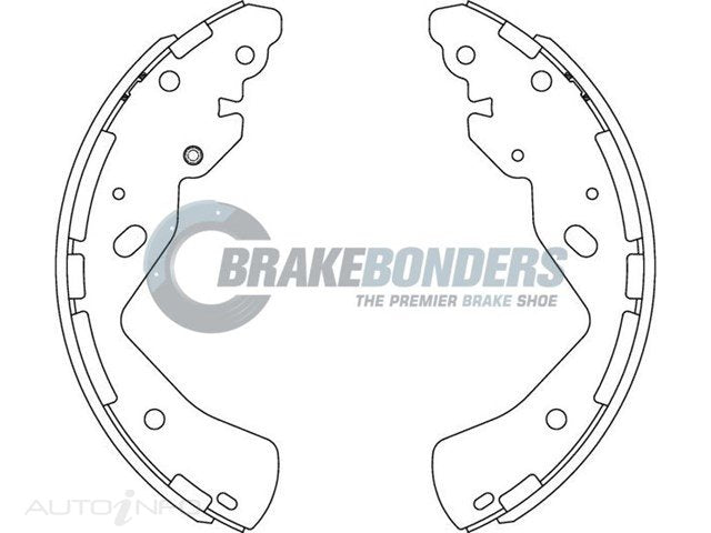 N1822 Brake Shoes - Ford / Mazda / Nissan 270mm (SET)