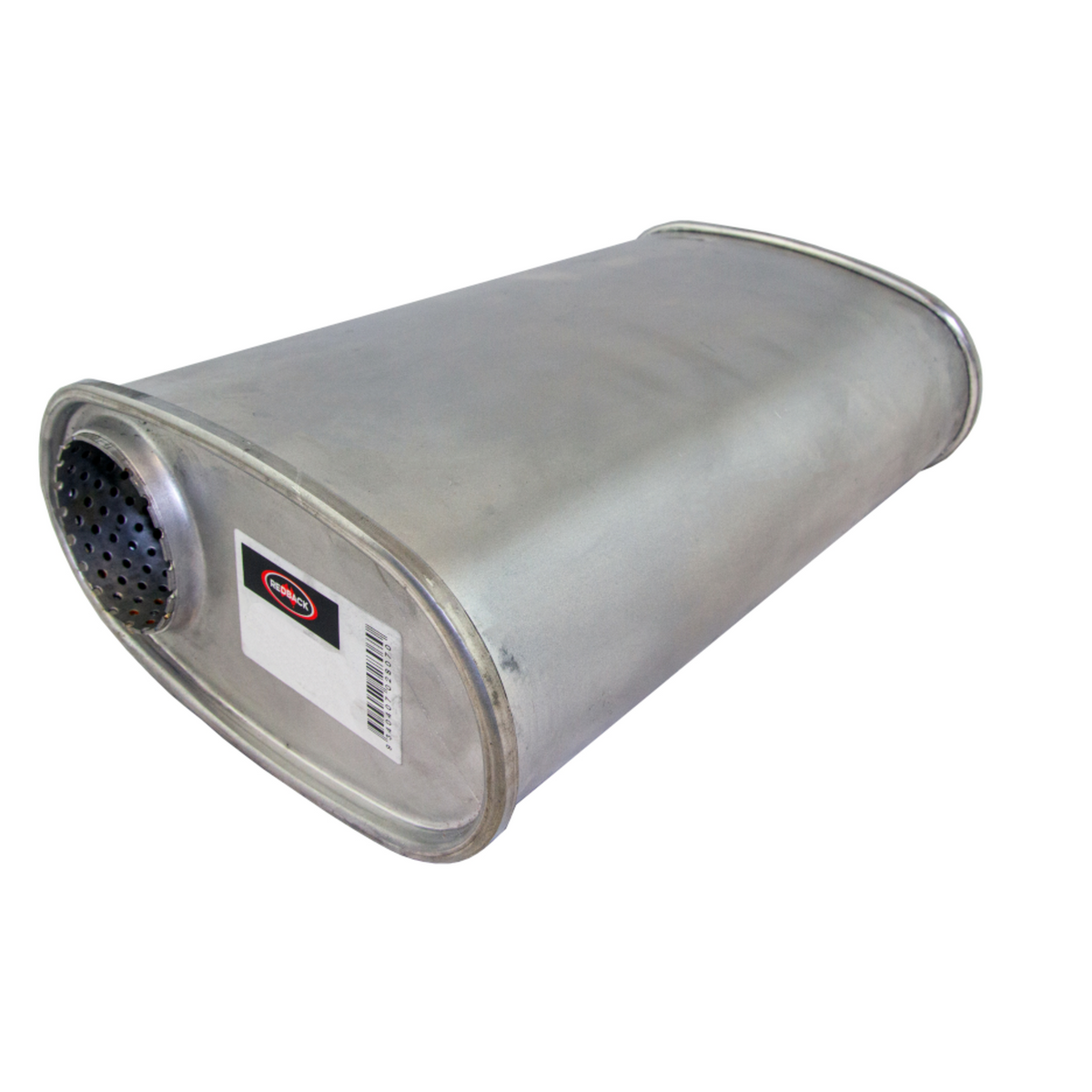 Redback 8" x 5" Oval Turbo Flow Muffler – 18" Long, 1 3/4" Offset/Centre