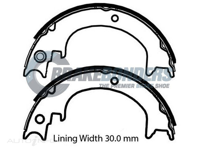 N1950 Brake Shoes - Mitsubishi / Subaru Parking Brake 210mm (SET)