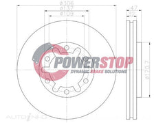 PSR17413 Disc Rotor - Nissan Front 306mm (EACH)