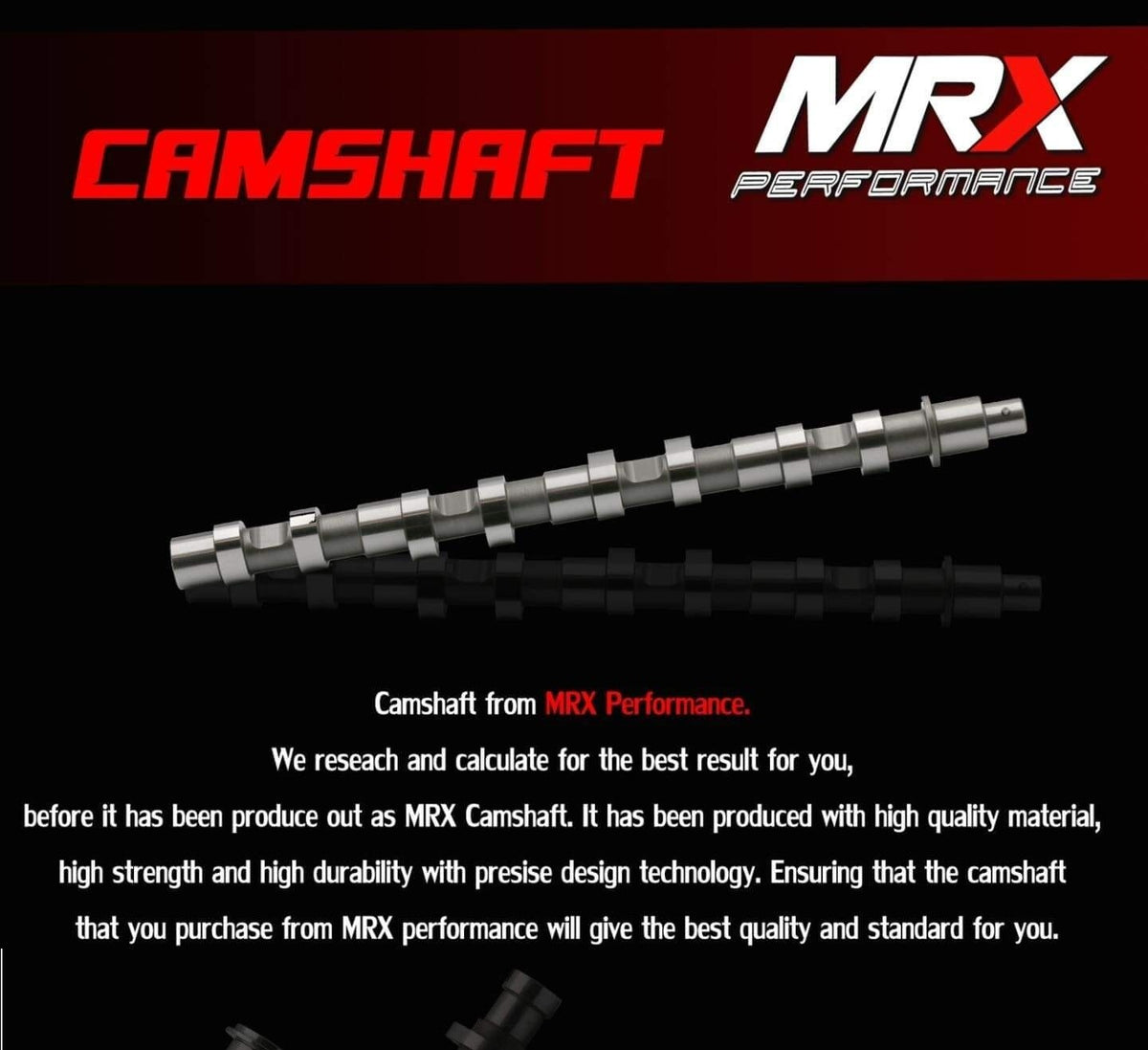 MRX Performance Cam Shaft (Pair) - Suit 4JJ1
