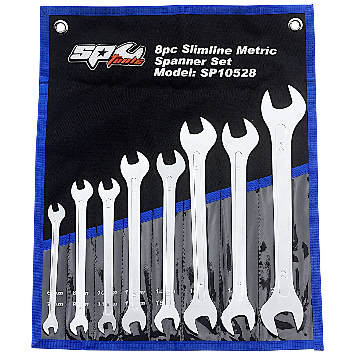 SPANNER SET SLIMLINE 8PC METRIC