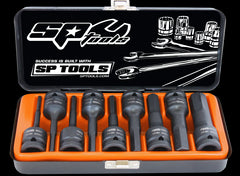 SOCKET SET IMPACT 1/2DR INHEX 9PC SAE