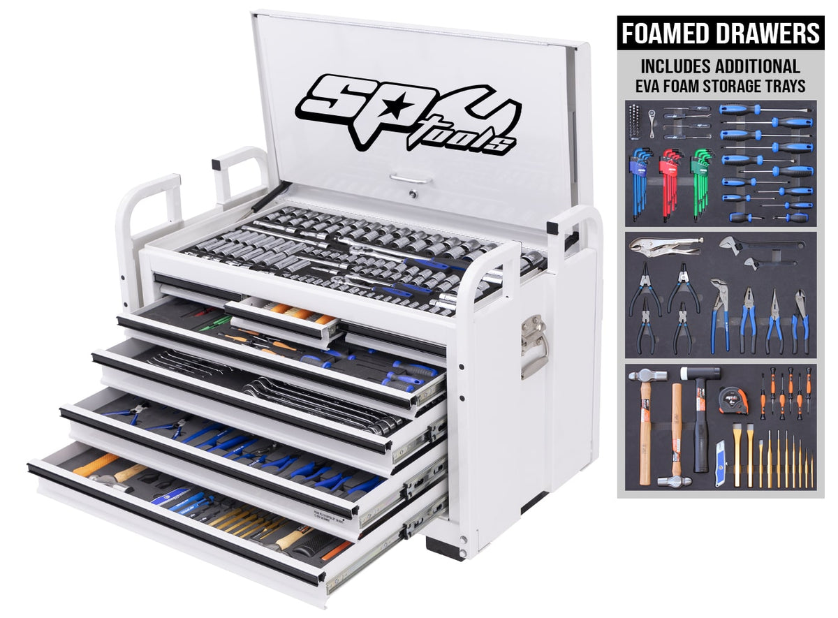 TOOLKIT 413PC METRIC/SAE -WHITE 7 DRAWER FIELD SE