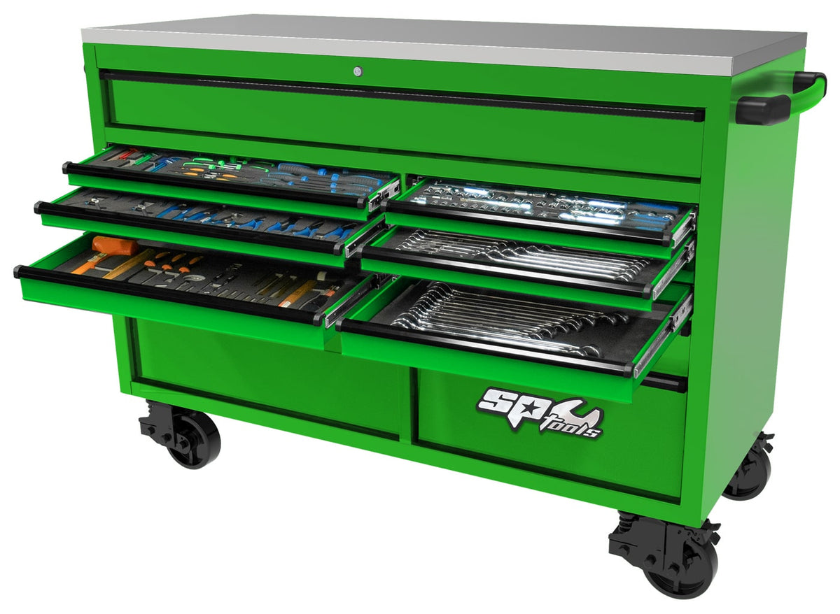 465PC TOOLKIT METRIC/SAE - 13 DRAWER GREEN USA SERIES