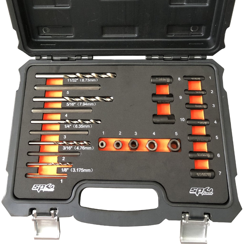 SCREW EXTRACTOR DRILL AND GUIDE SET 25PCS