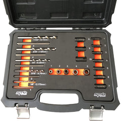 SCREW EXTRACTOR DRILL AND GUIDE SET 25PCS
