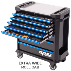 448PC KIT TECH SERIES ROLL CAB BLUE HANDLES