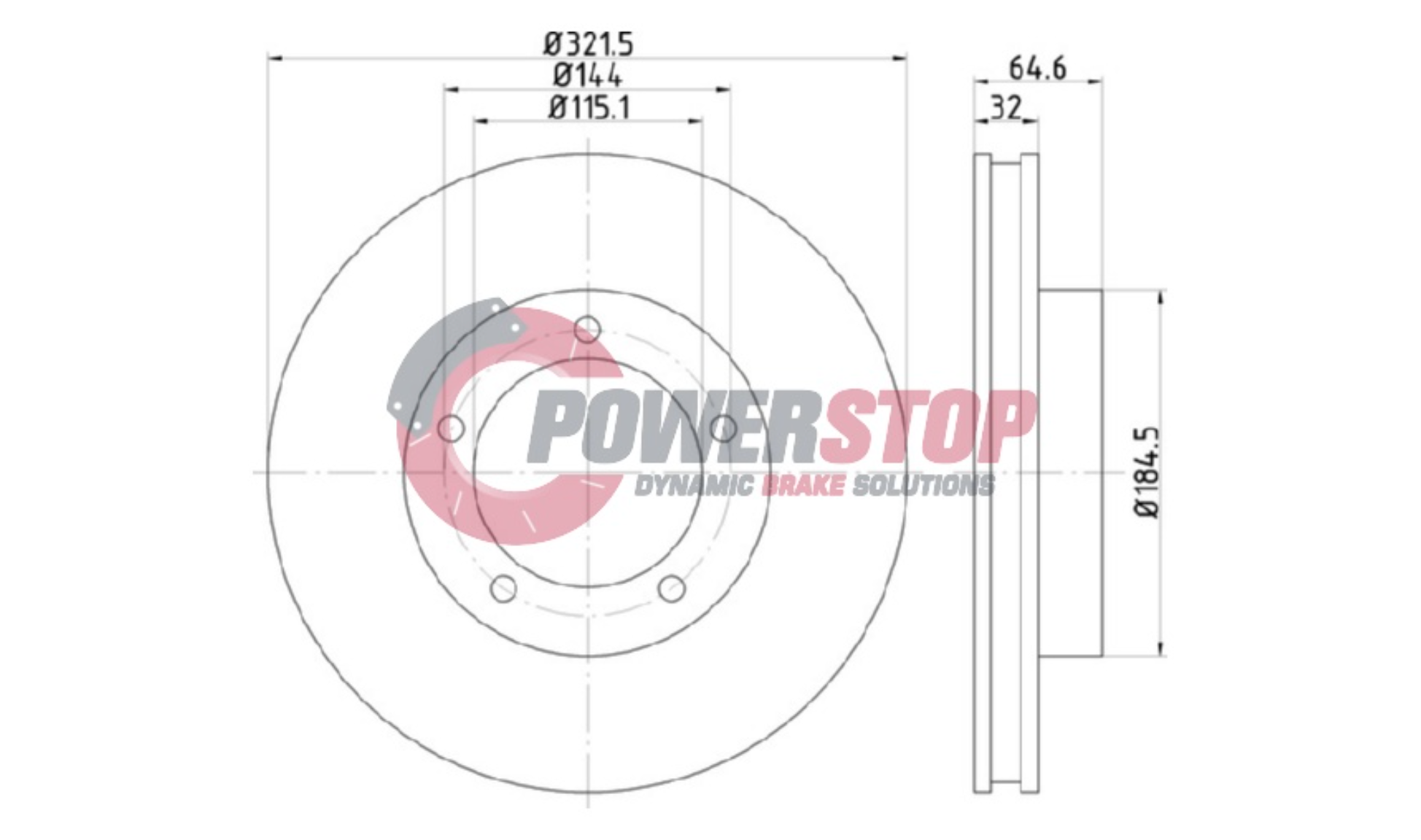 PSR17541 Disc Rotor - Toyota Front 322mm (EACH)