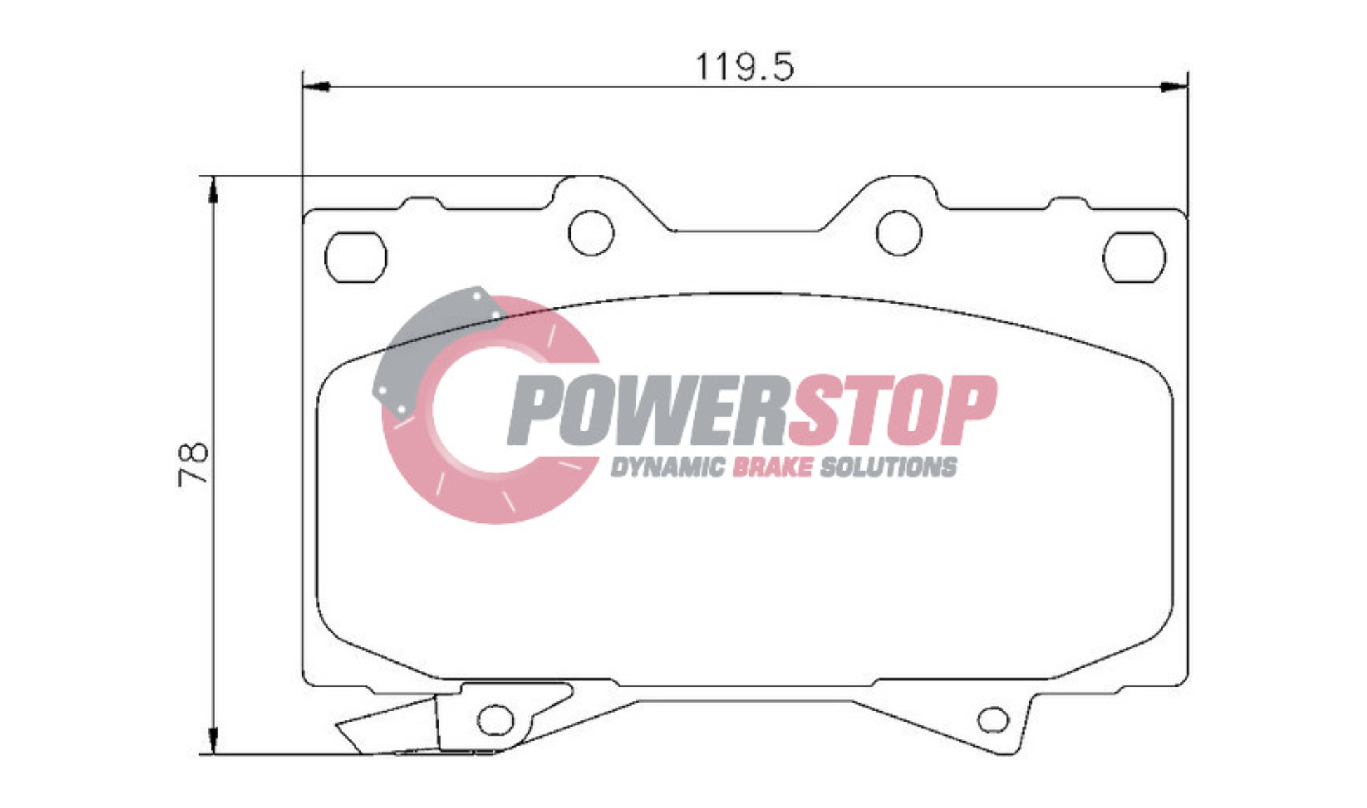 PS1365-4WD Powerstop Disc Pads Titanium 4WD - Toyota Front (SET)