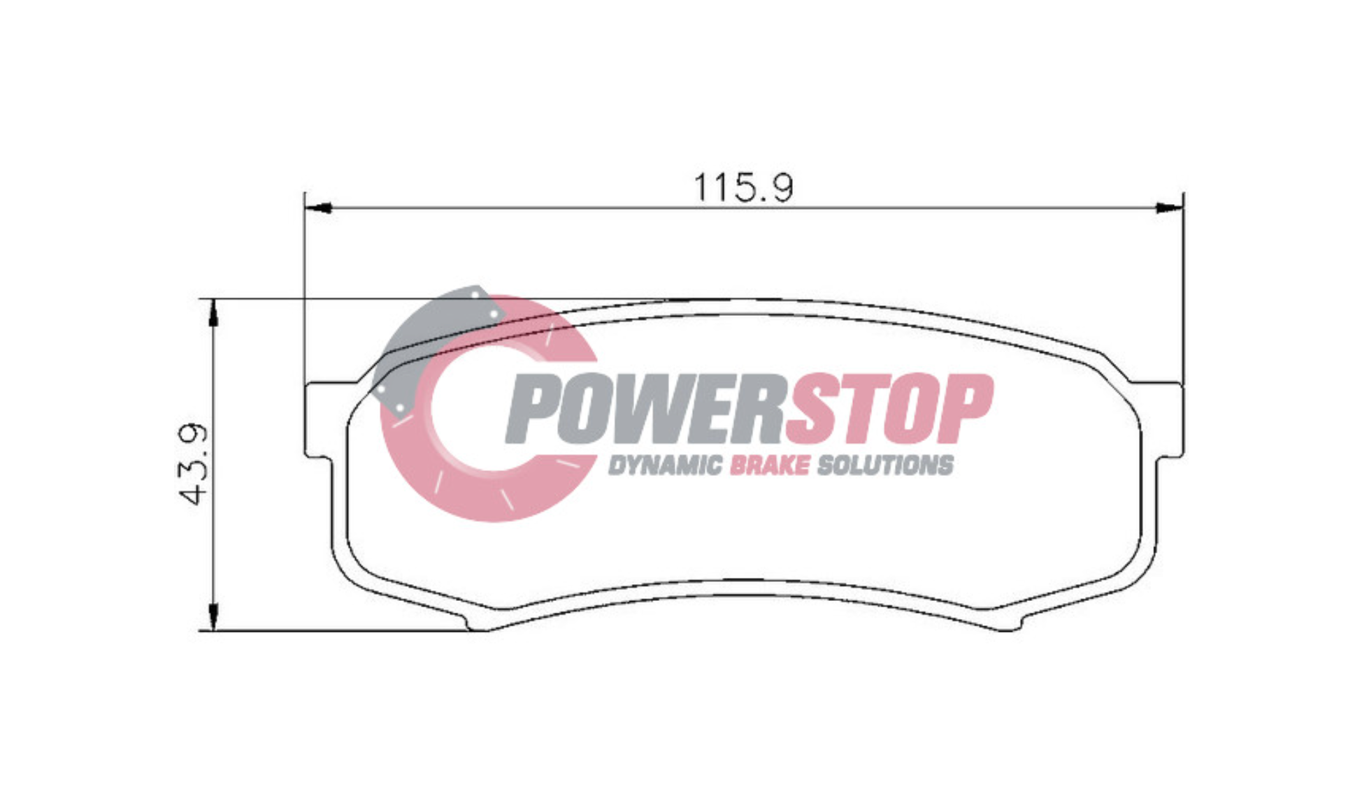 PS1200-4WD Powerstop Disc Pads Titanium 4WD - Mitsubishi / Toyota Rear (SET)