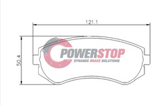 PS1148-4WD Powerstop Disc Pads Titanium 4WD - Nissan Rear (SET)