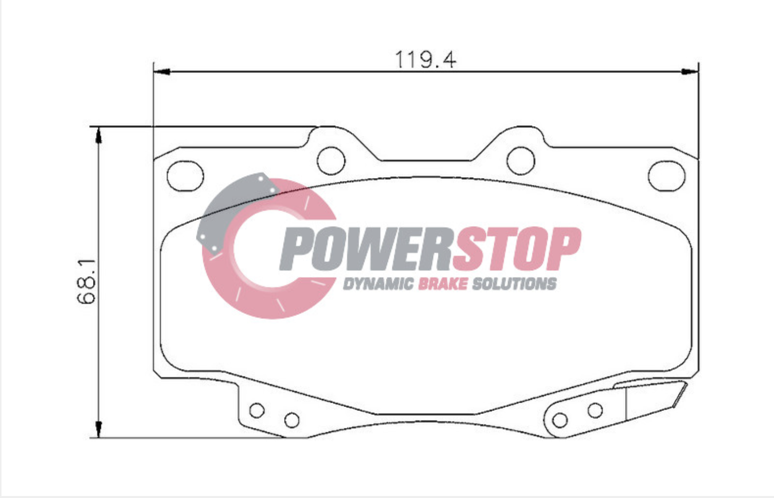 PS1739-4WD Powerstop Disc Pads Titanium 4WD - Toyota Front (SET)