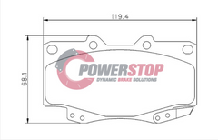 PS1739-4WD Powerstop Disc Pads Titanium 4WD - Toyota Front (SET)