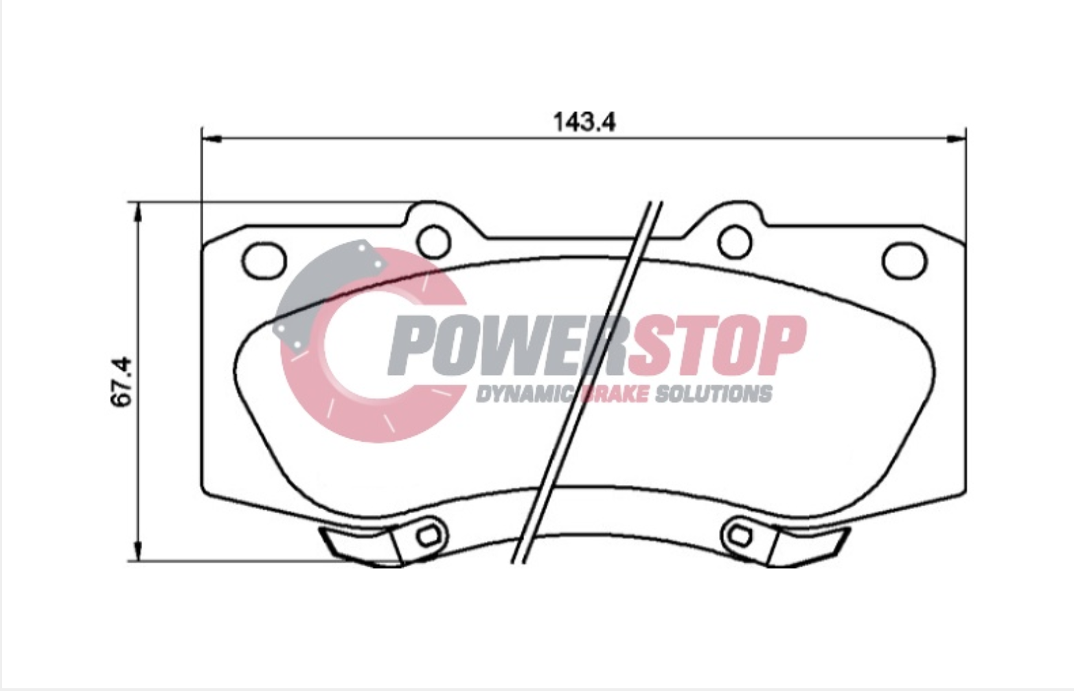 PS2221-4WD Powerstop Disc Pads Titanium 4WD - Toyota Front (SET)