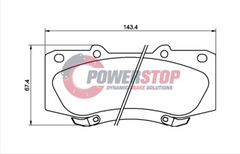 PS2221-4WD Powerstop Disc Pads Titanium 4WD - Toyota Front (SET)