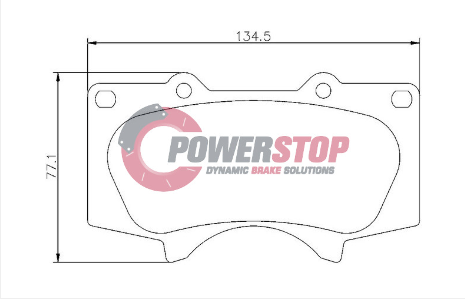 PS1482-4WD Powerstop Disc Pads Titanium 4WD - Mitsubishi / Toyota Front (SET)