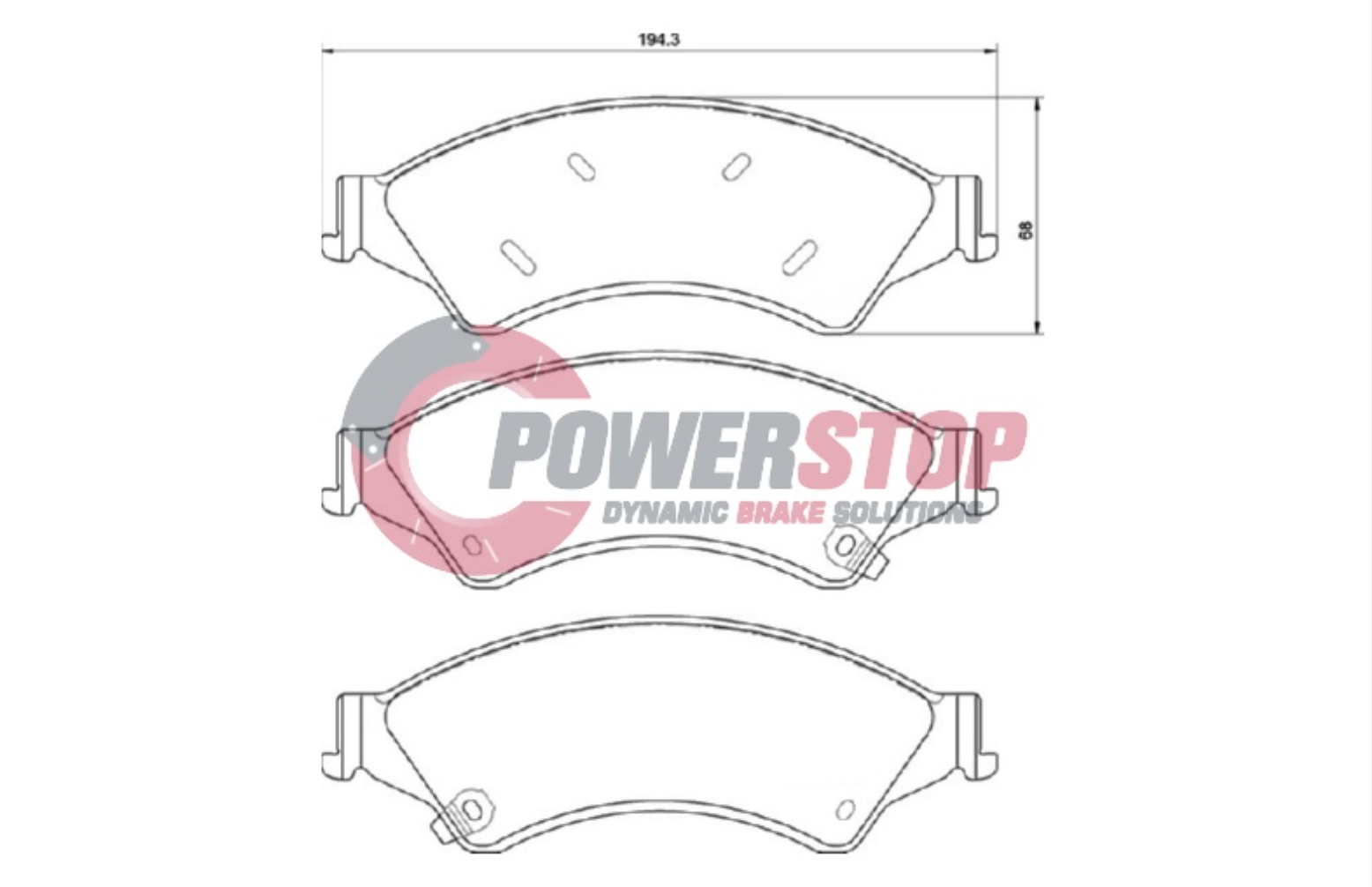 PS2074-4WD Powerstop Disc Pads Titanium 4WD - Ford / Mazda Front (SET)