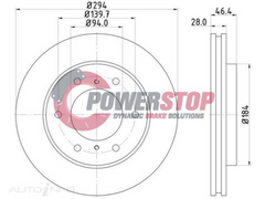 PSR17760 Disc Rotor - Mitsubishi Front 295mm (PAIR)