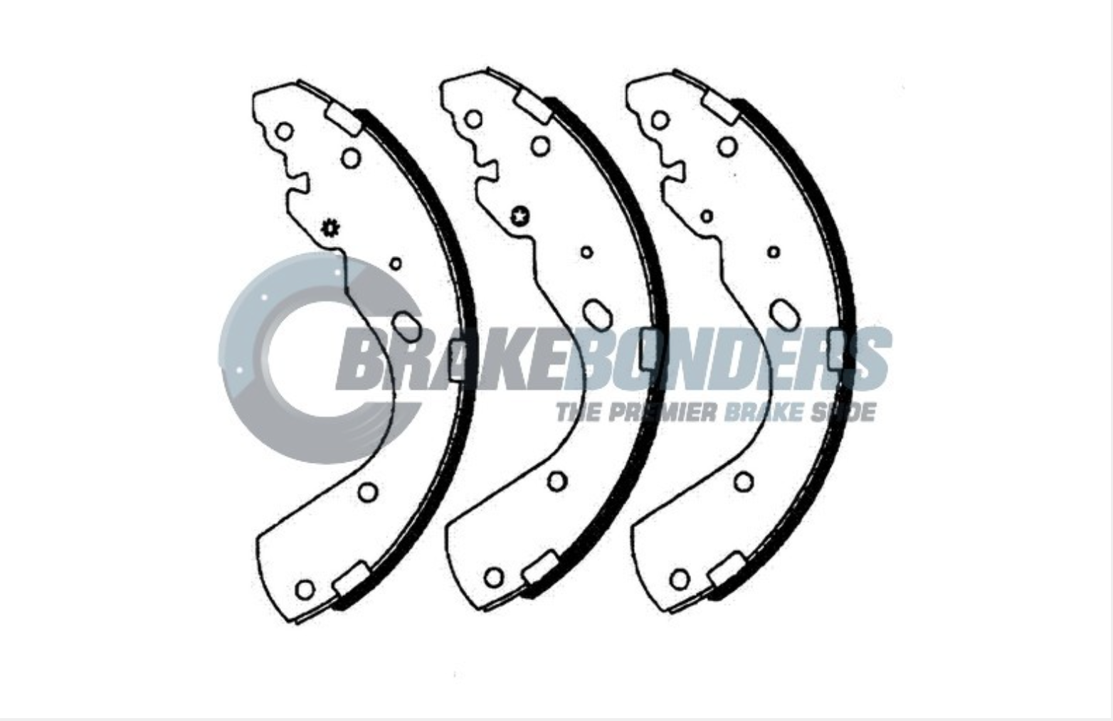 N1769 Brake Shoes - Ford / Mazda 295mm (SET)