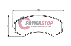 PS1388-4WD Powerstop Disc Pads Titanium 4WD - Mitsubishi Front (SET)