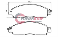 PS2374-4WD Powerstop Disc Pads Titanium 4WD - Nissan Front (SET)