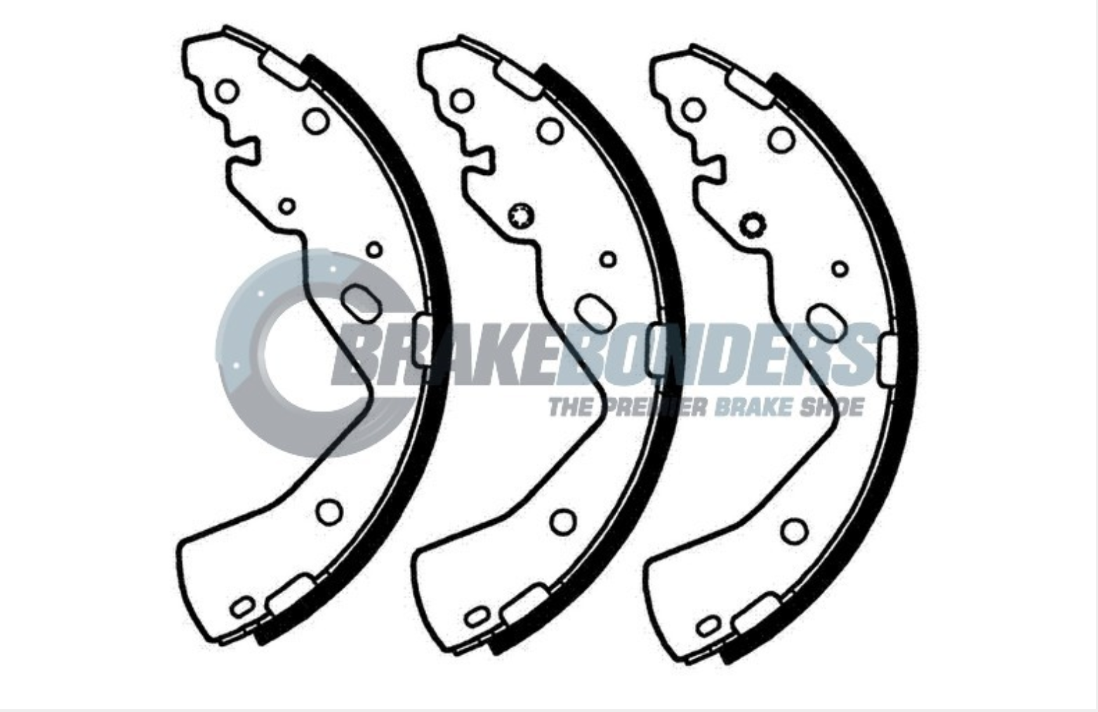 N1822 Brake Shoes - Ford / Mazda / Nissan 270mm (SET)