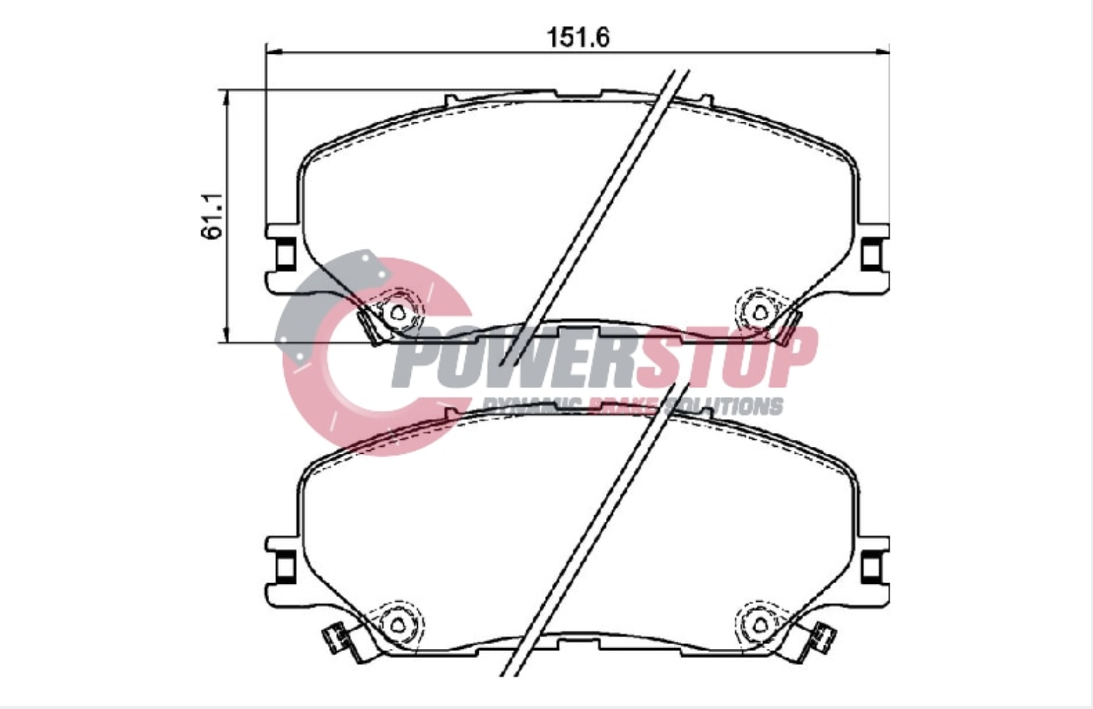 PS2533-4WD Powerstop Disc Pads Titanium 4WD - Isuzu / Mazda Front (SET)