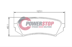 PS1383-4WD Powerstop Disc Pads Titanium 4WD - Toyota Rear (SET)