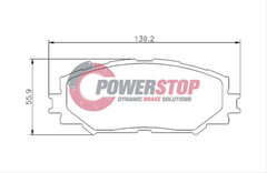 PS1802-KC Powerstop Disc Pads [Kev/Cer] - Toyota Front (SET)